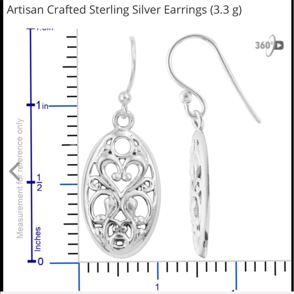Sterling silver earrings - Picture 4 of 4